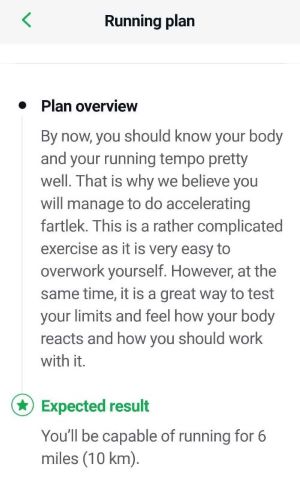 Joggo running plan level 13