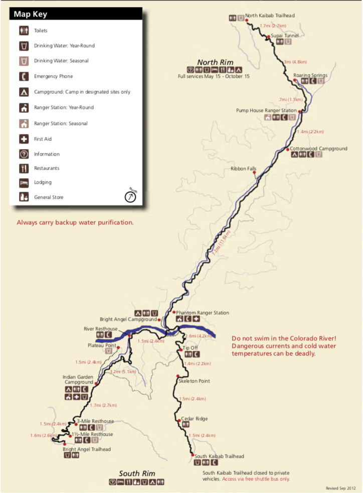 Calories burned hiking Grand Canyon