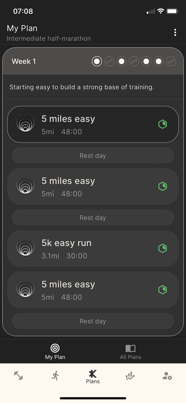 noble pro kinni app all plans week 1