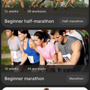 noble pro kinni app beginner marathon