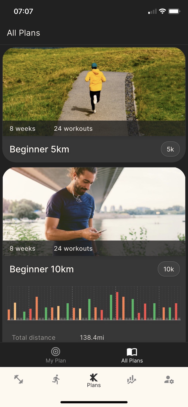 noble pro kinni app beginner plans