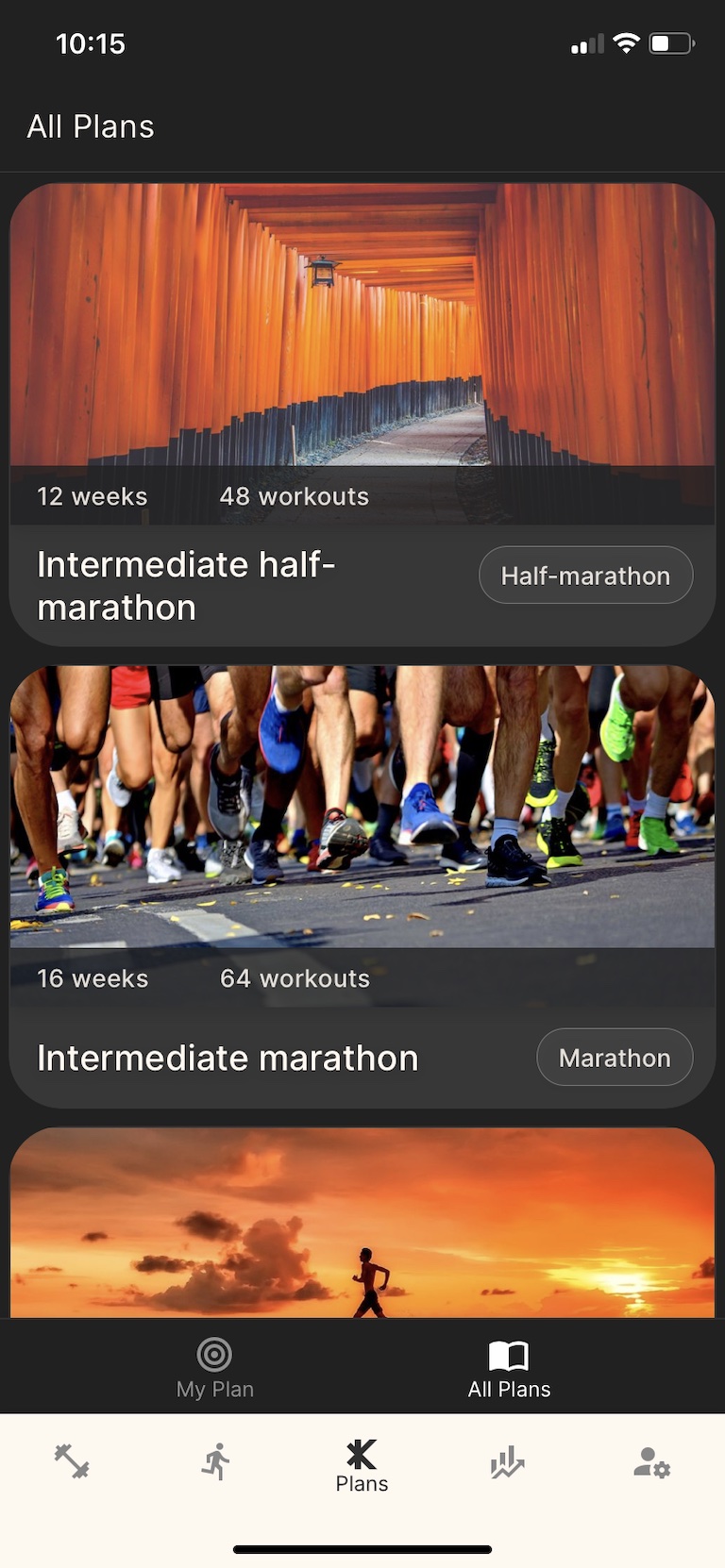 noble pro kinni app intermediate marathon